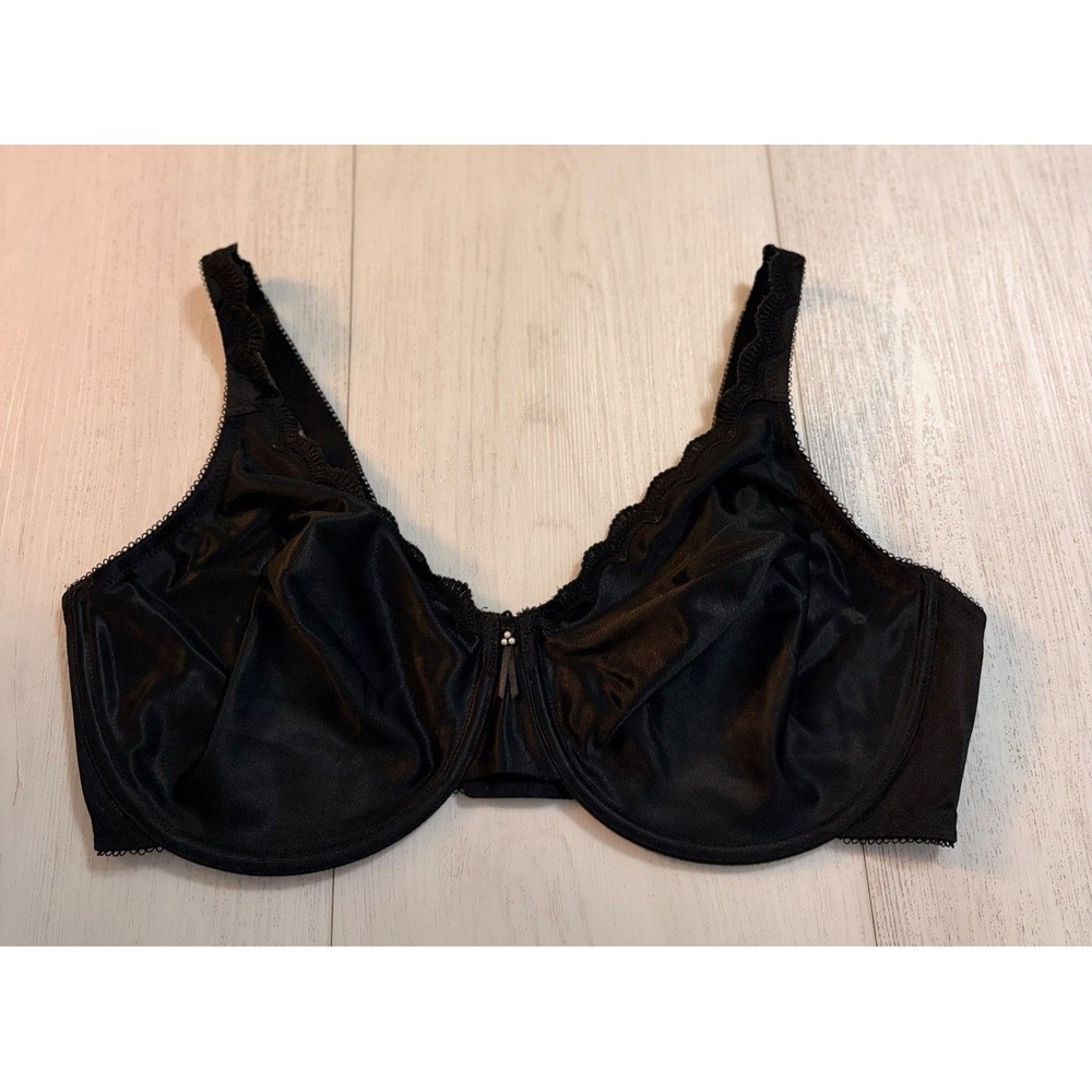 Wacoal Smoothline Satin Unlined Bra Size 40D Black 85104
